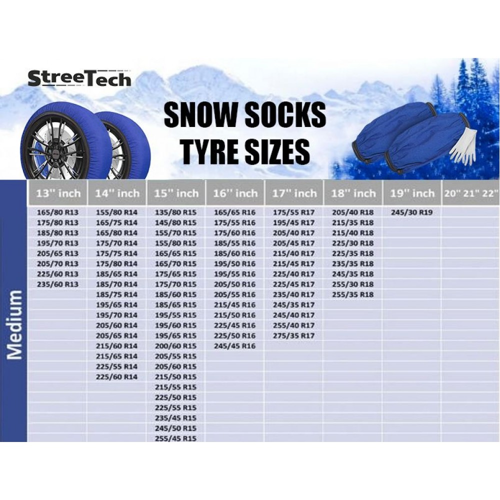 Χιονοκουβέρτες Streetech - μπλε χρώμα - μέγεθος M - σετ 2τμχ. Χιονοκουβέρτες